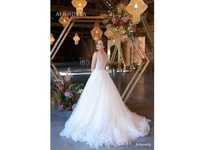 Suknia ślubna Ecru rozmiar 38 40 42 księżniczka + welon wesele