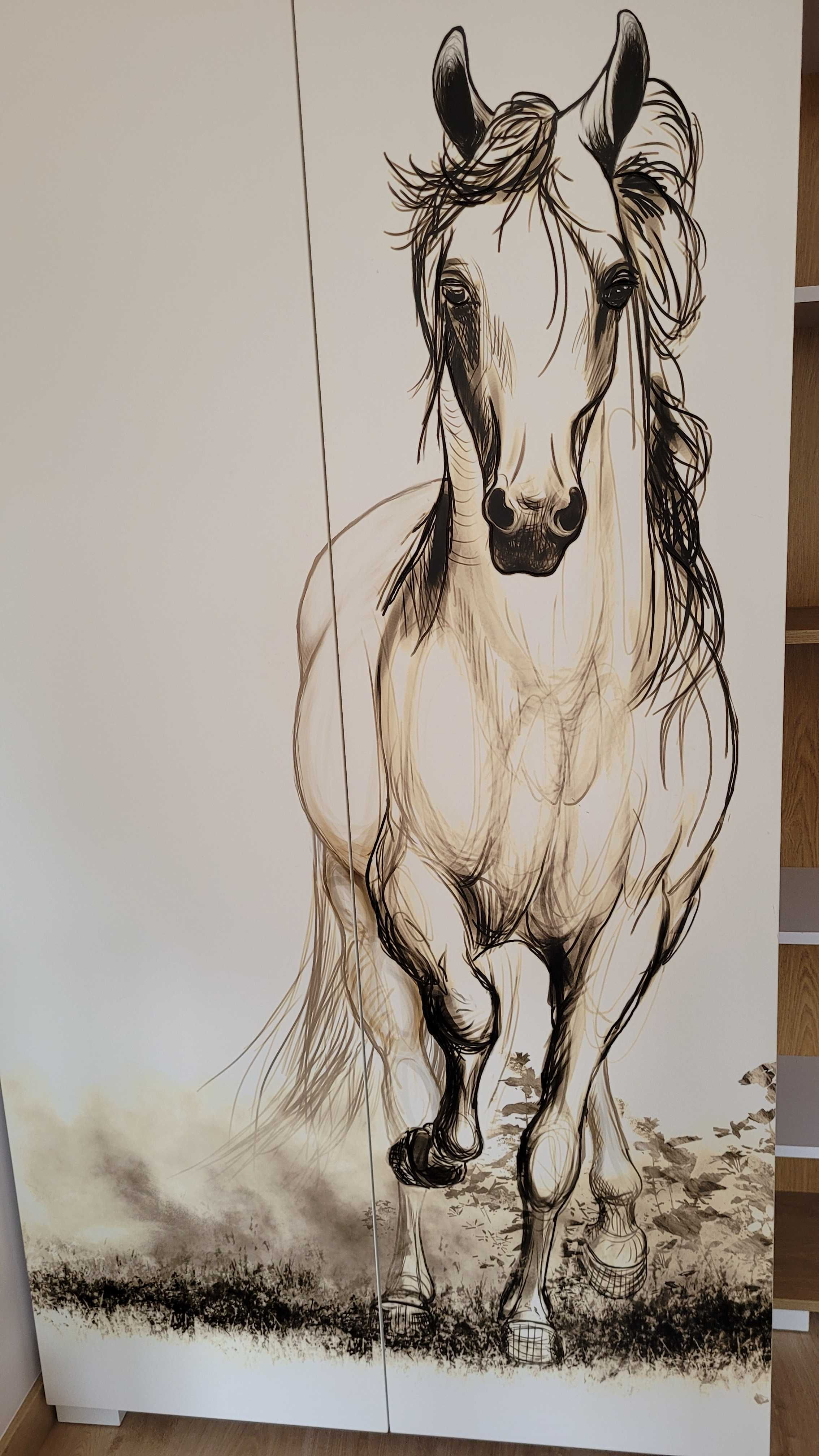 Meblik Horse Oak meble z motywem konia szafa nadstawka komoda