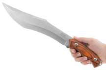 NOWY ⇒ Nóż Survivalowy Stal Drewno Pokrowiec Outdoor FULL TANG 219