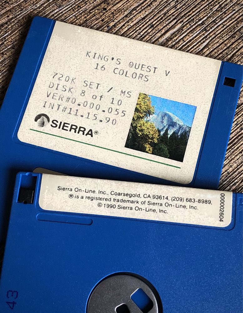 Gra komputerowa King’s Quest V dyskietki 3,5 retro PC Sierra On-Line !