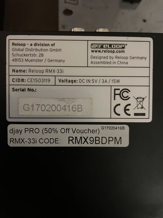 Reloop RMX33i dj mixer