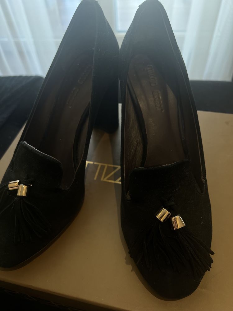 Замшеві туфлі черевики чорні Antonio biaggi