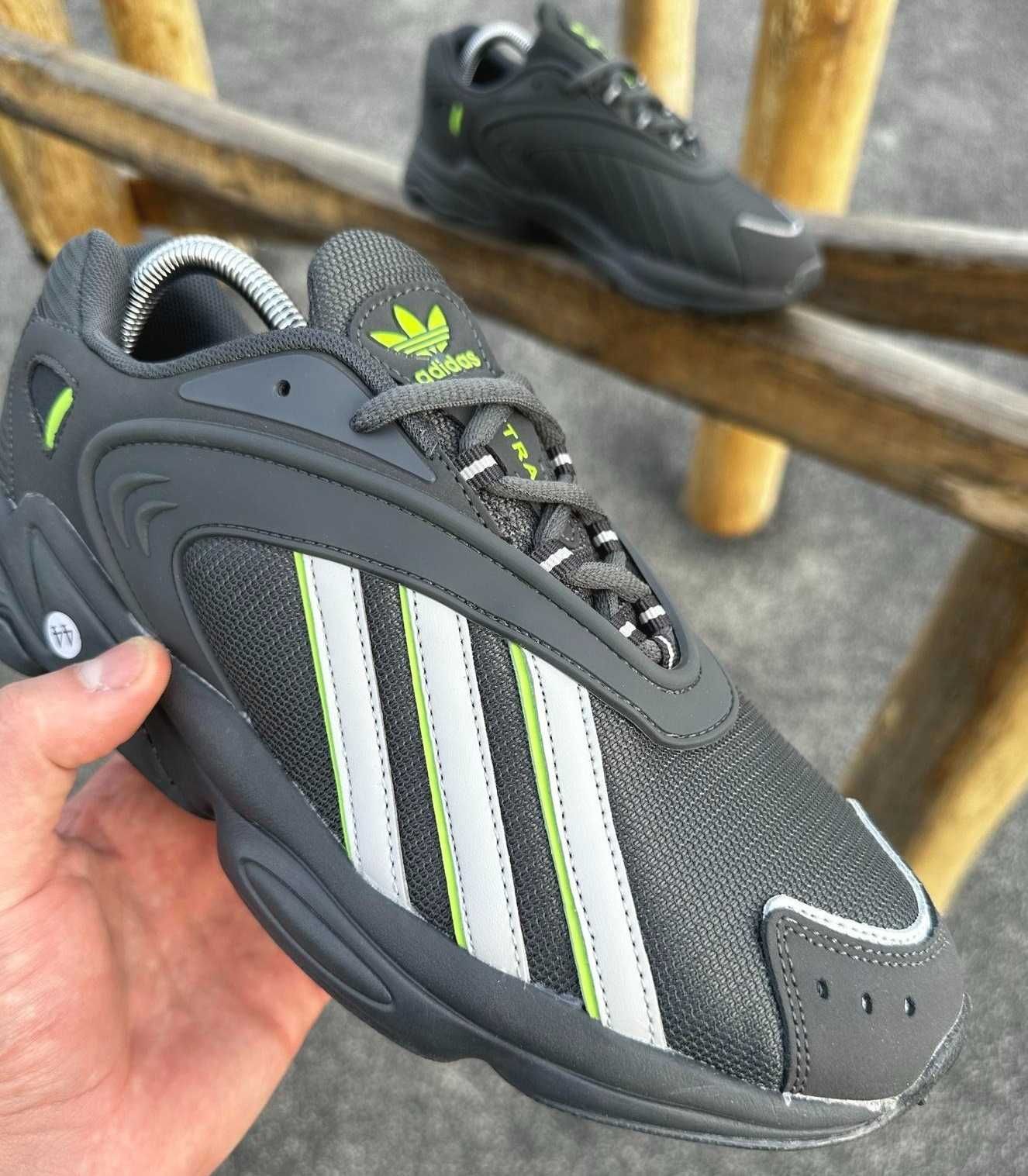 Мужские кроссовки Адидас черные кожаные Adidas Натуральная кожа