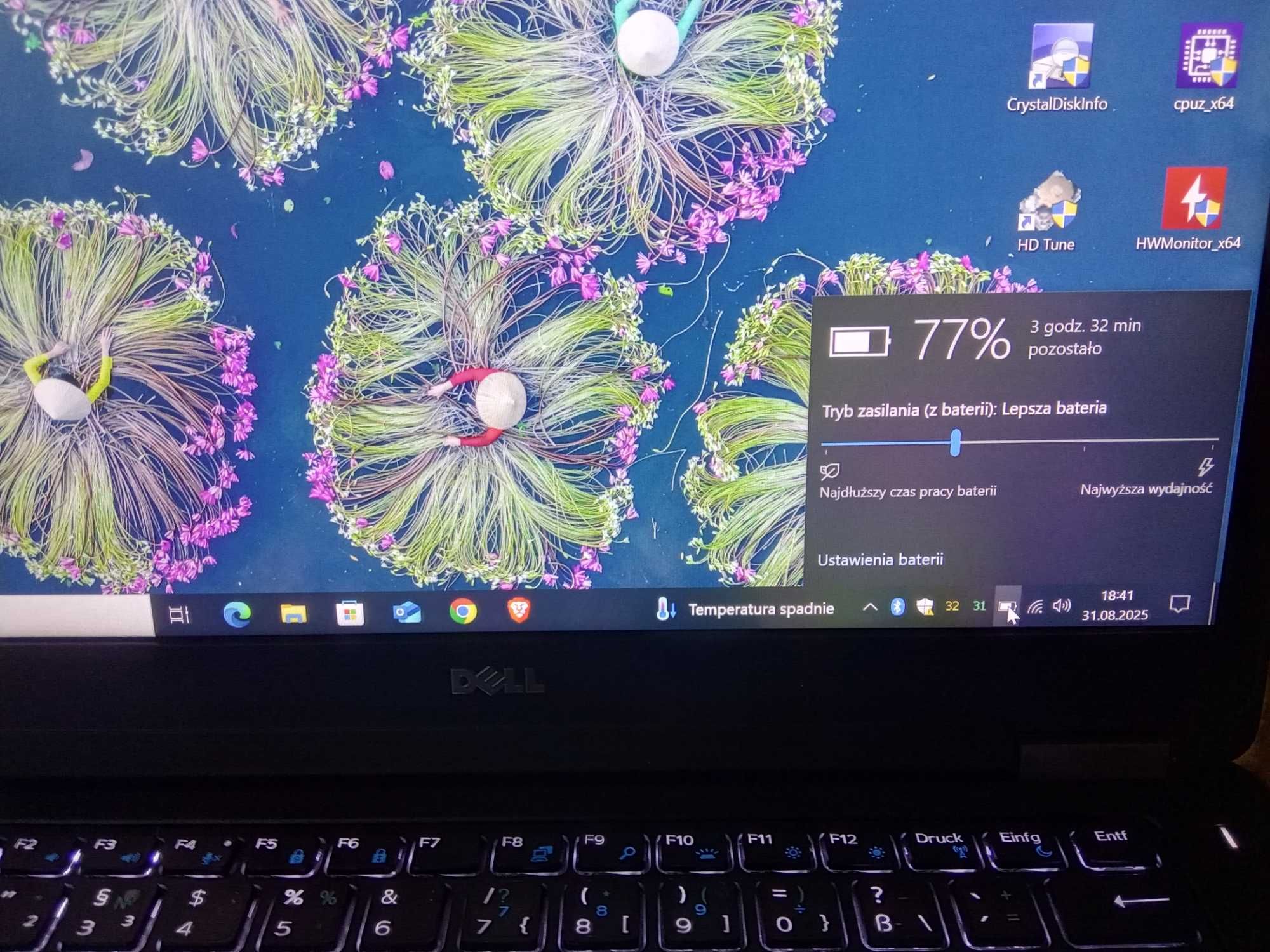 Laptop DELL slim ultrabook szybki SSD zasilacz 130W - kompletny
