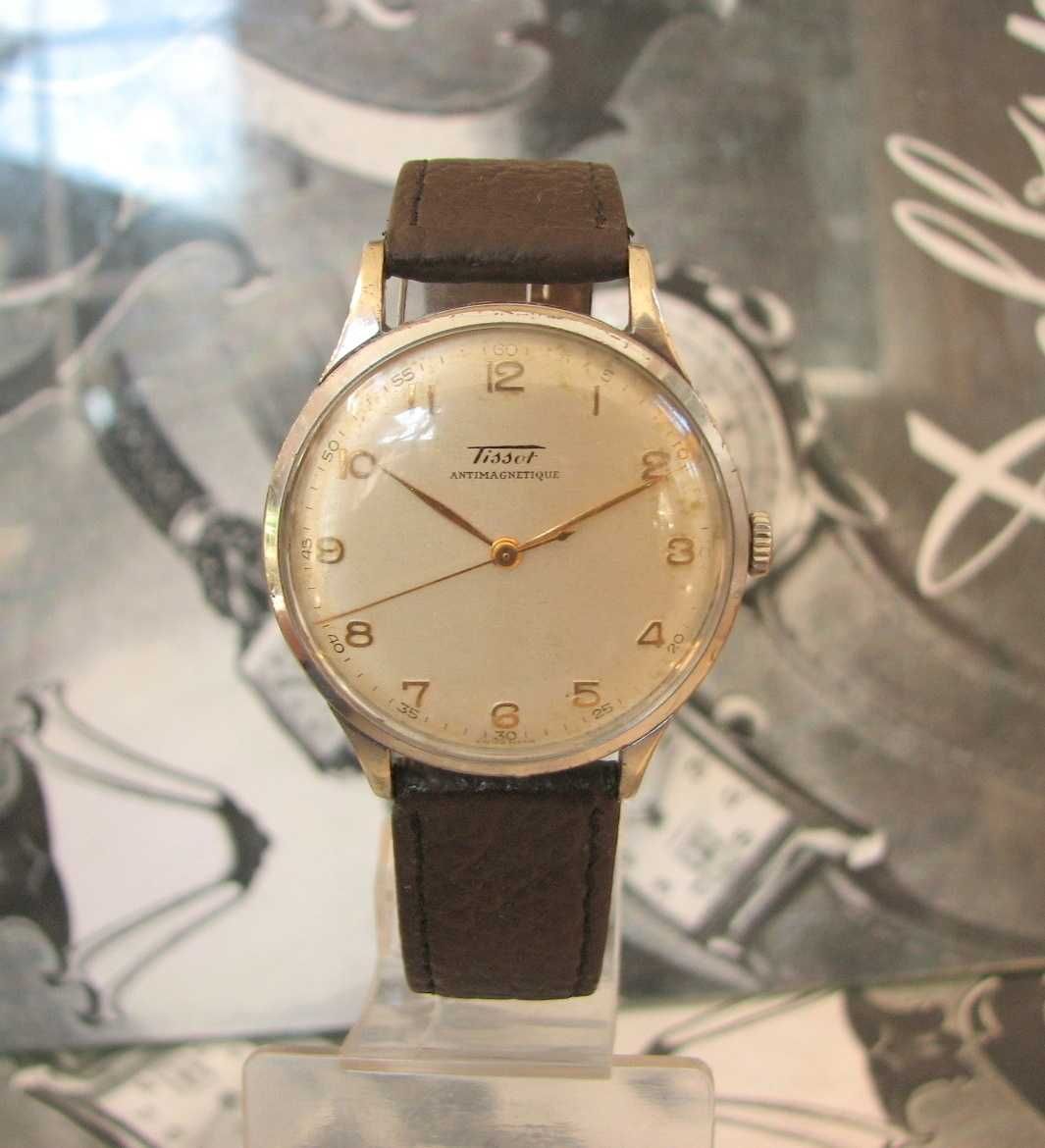 Classic vintage zegarek WW2 TISSOT 16 Jewels piękny duży model Swiss