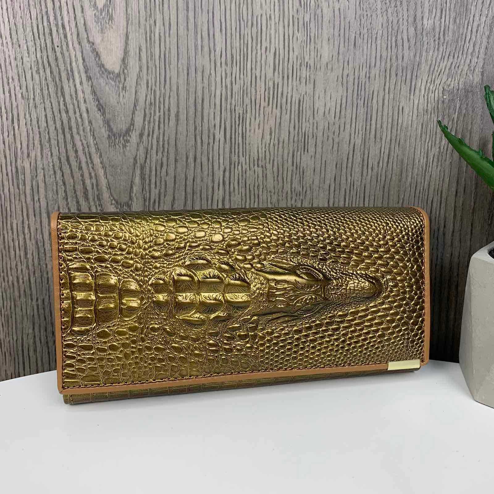 Подарок женский кошелек портмоне жіночий гаманець крокодил шкіра кожа