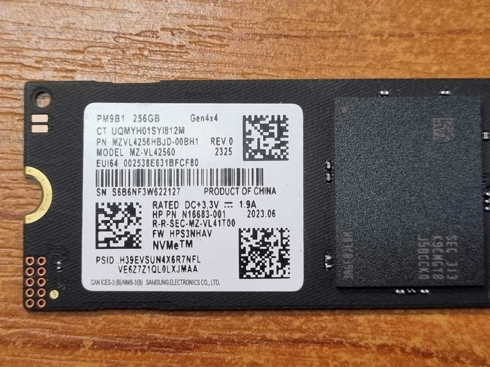 Нові M2 2280 NVMe SSD Samsung PM9B1 256GB m.2 PCI 4.0x4