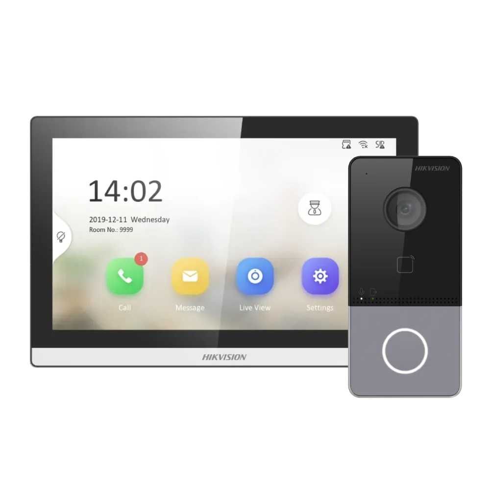 IP WiFi Комплект домофонії Відеодомофон Hikvision видеодомофон домофон