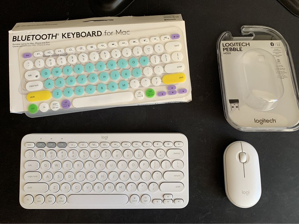 клавіатура та мишка bluetooth logitech k380 і pebble m350