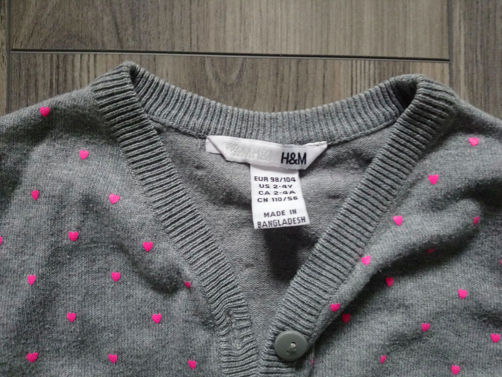Zestaw Sukienka H&M 104 i sweterek H&M 104