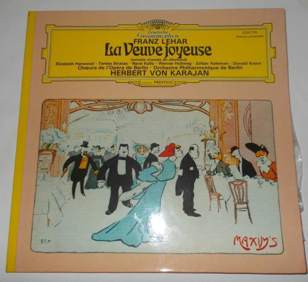 La Veuve Joyeuse Fraznz Lehar Herbert Von Karajan LP