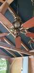 Lampa do altany i wentylayor retro