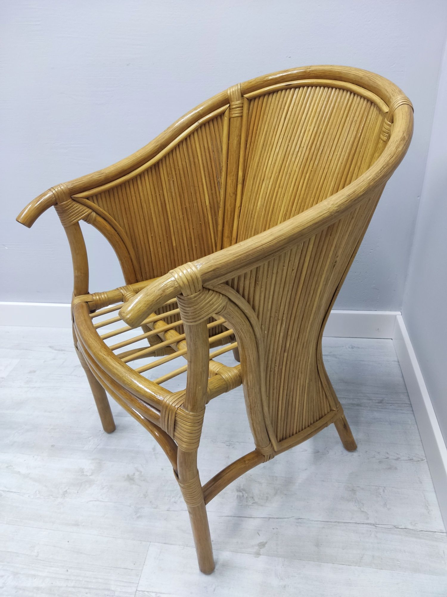 Krzesło Fotel Bambus Naturalny