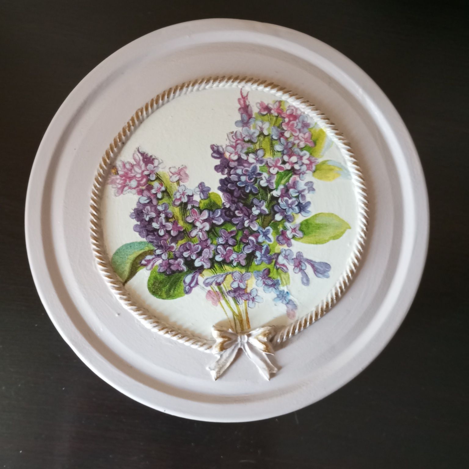 GAŁĄZKA BZU- duża szkatułka/ pudelko/ pojemnik w stylu retro vintage