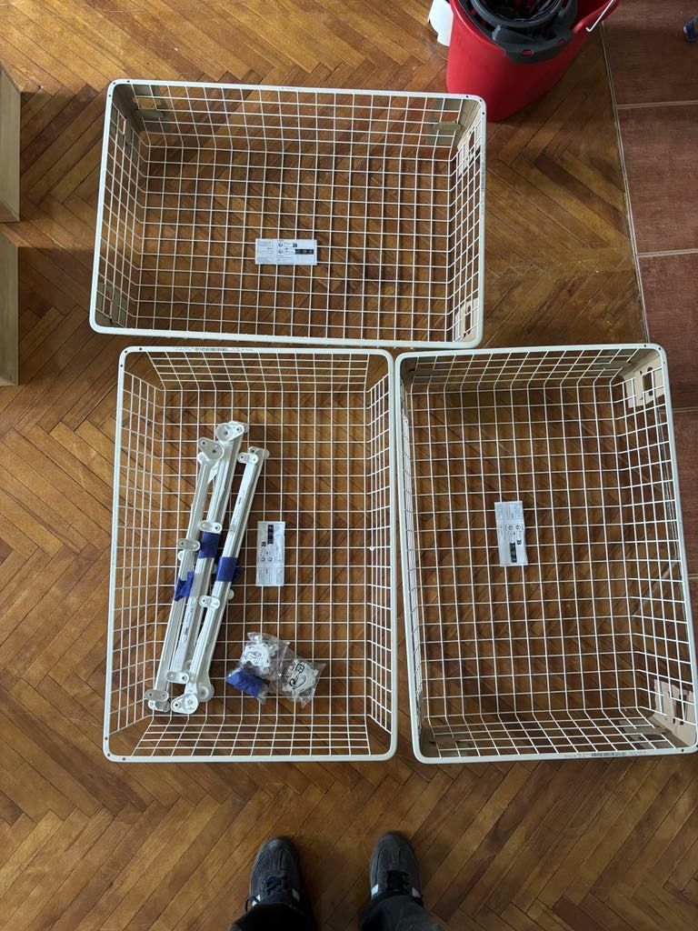 Kosze do szafy Ikea z szynami hjalpa