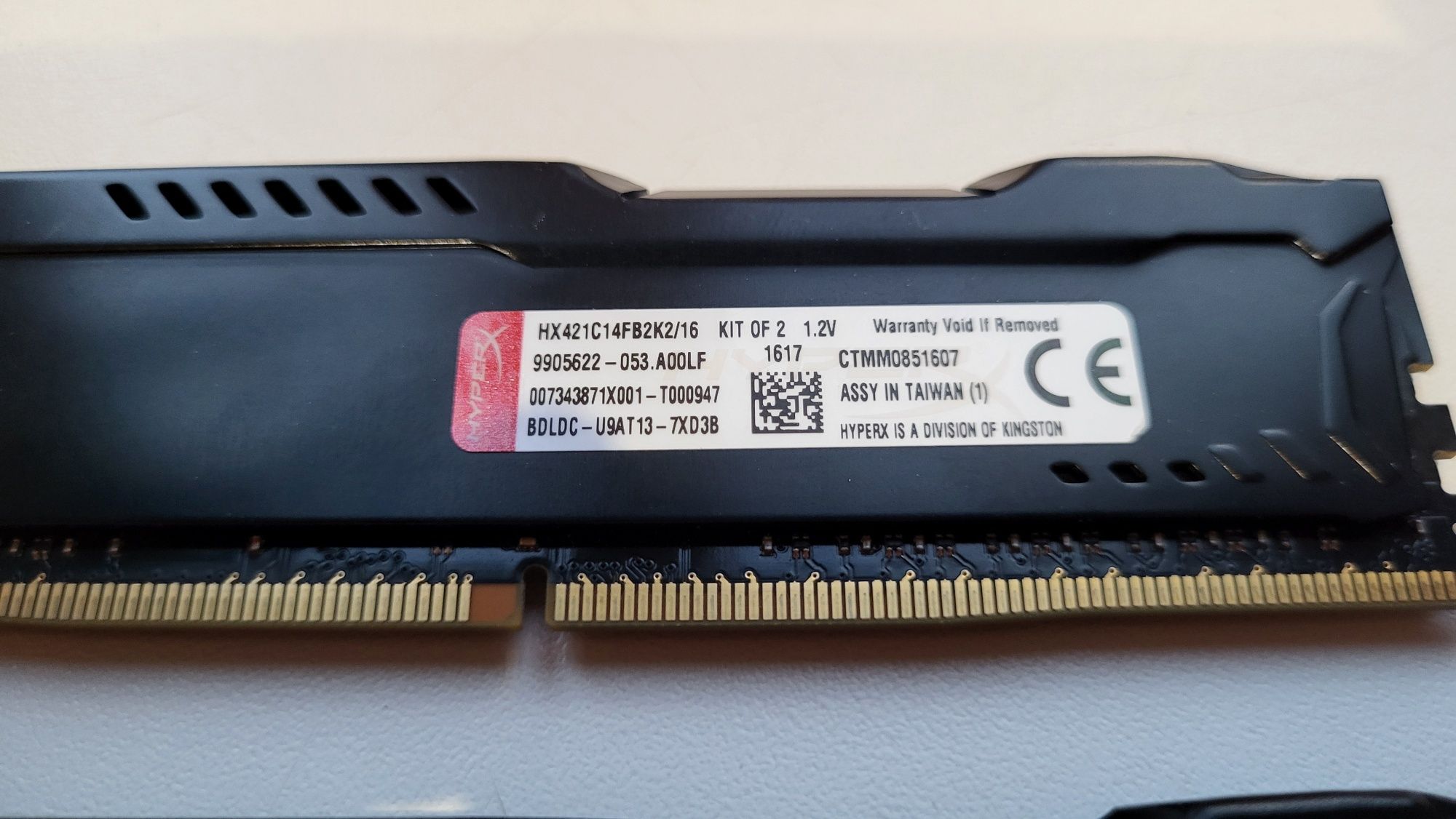HyperX Fury DDR4 16GB (8x2) 2133 MHz оперативна пам'ять