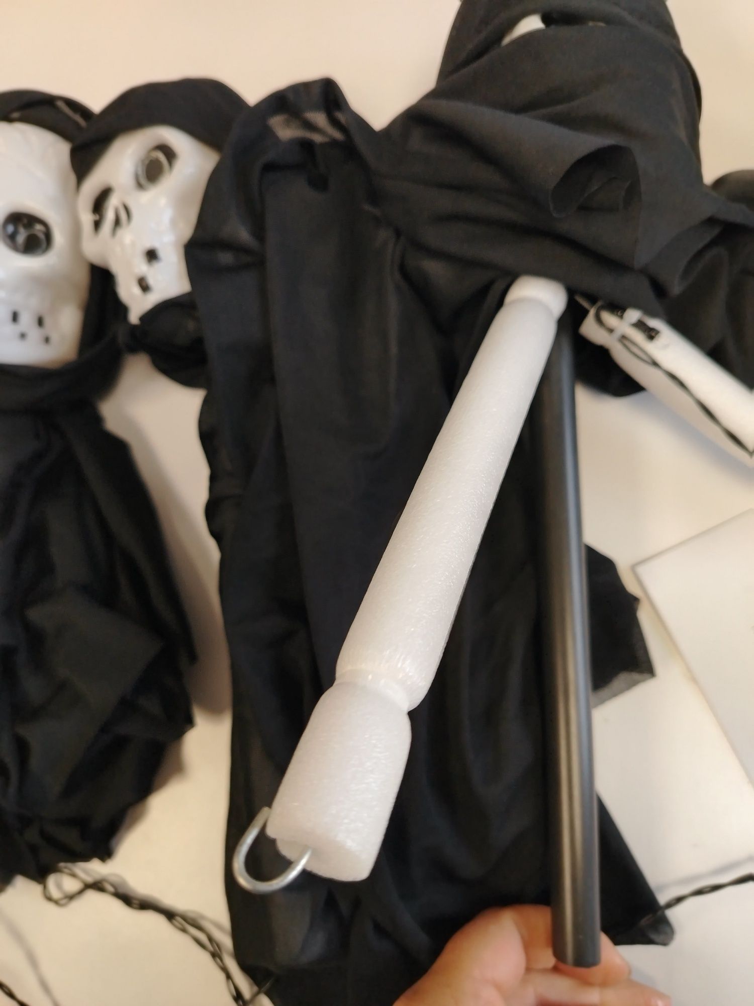 3 upiorne czaszki halloween ozdoba świecące dekoracja