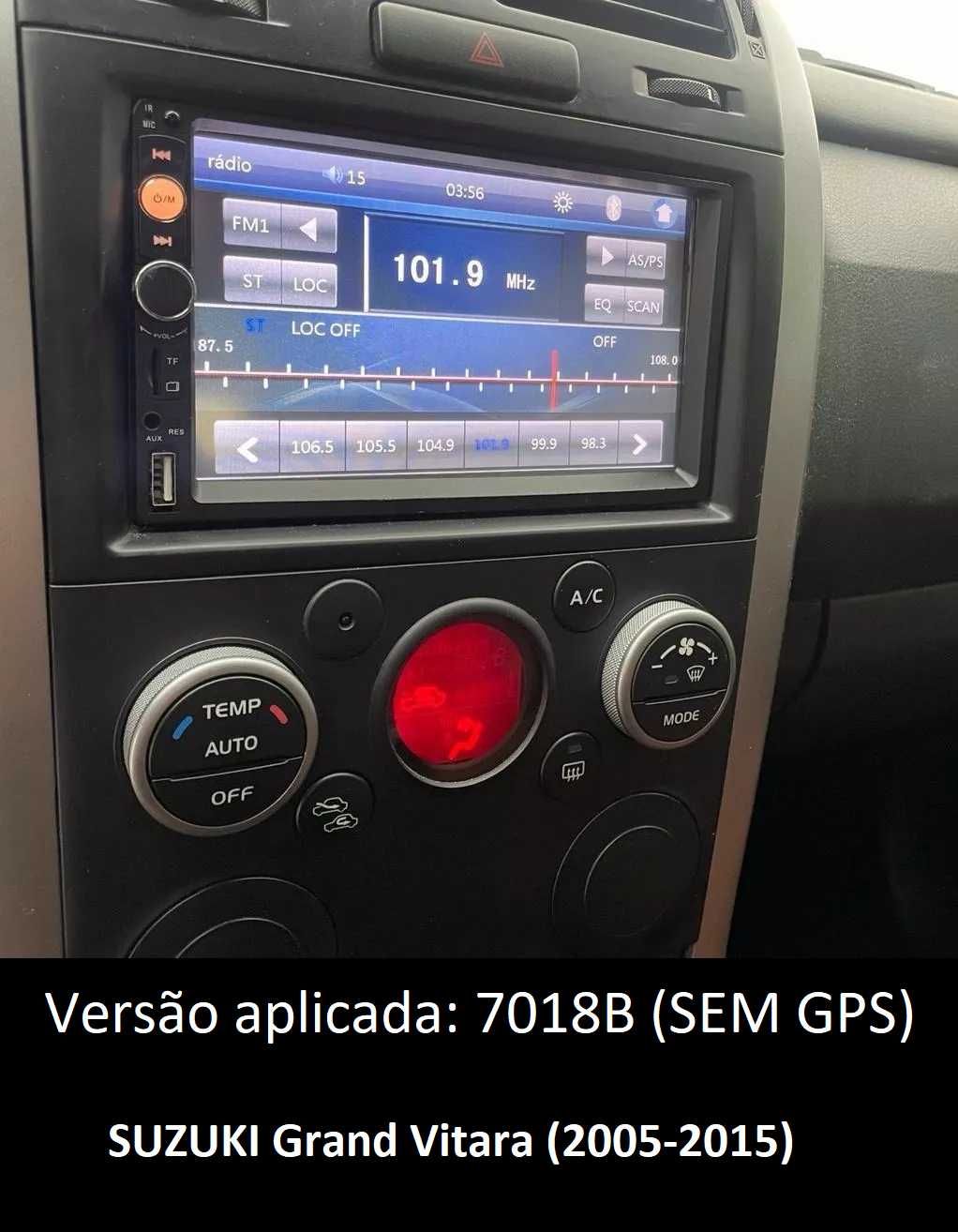 (NOVO) Rádio 2DIN • Suzuki GRAND VITARA (1998 a 2015) • Android 4+32GB
