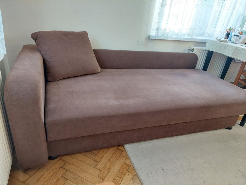 Tapczan łóżko pojedyncze rozkladane ze schowkiem 2 sztuki