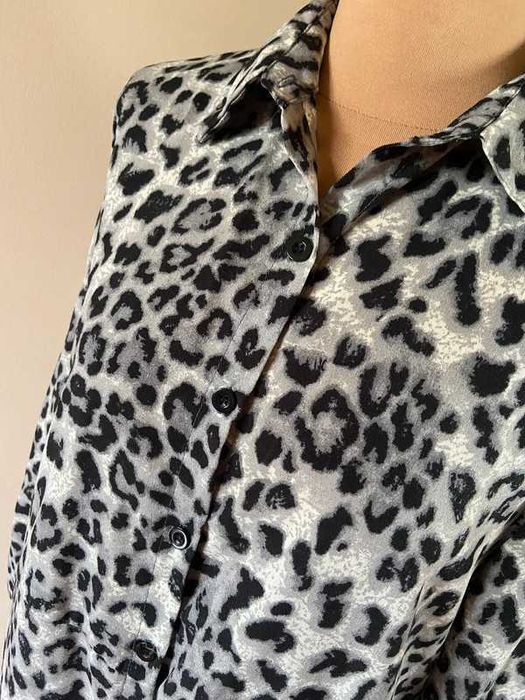 Xxl 44 46 maxi dluga panterka animal centki xxxl +size koszulowa