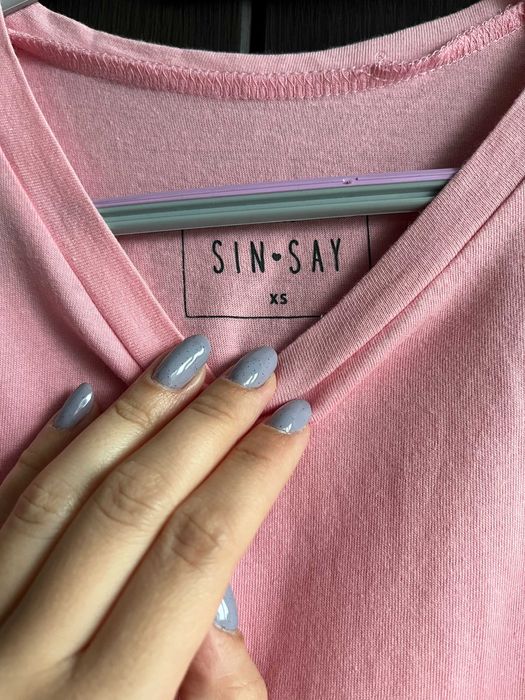 Koszulka na ramiączkach Sinsay róż XS