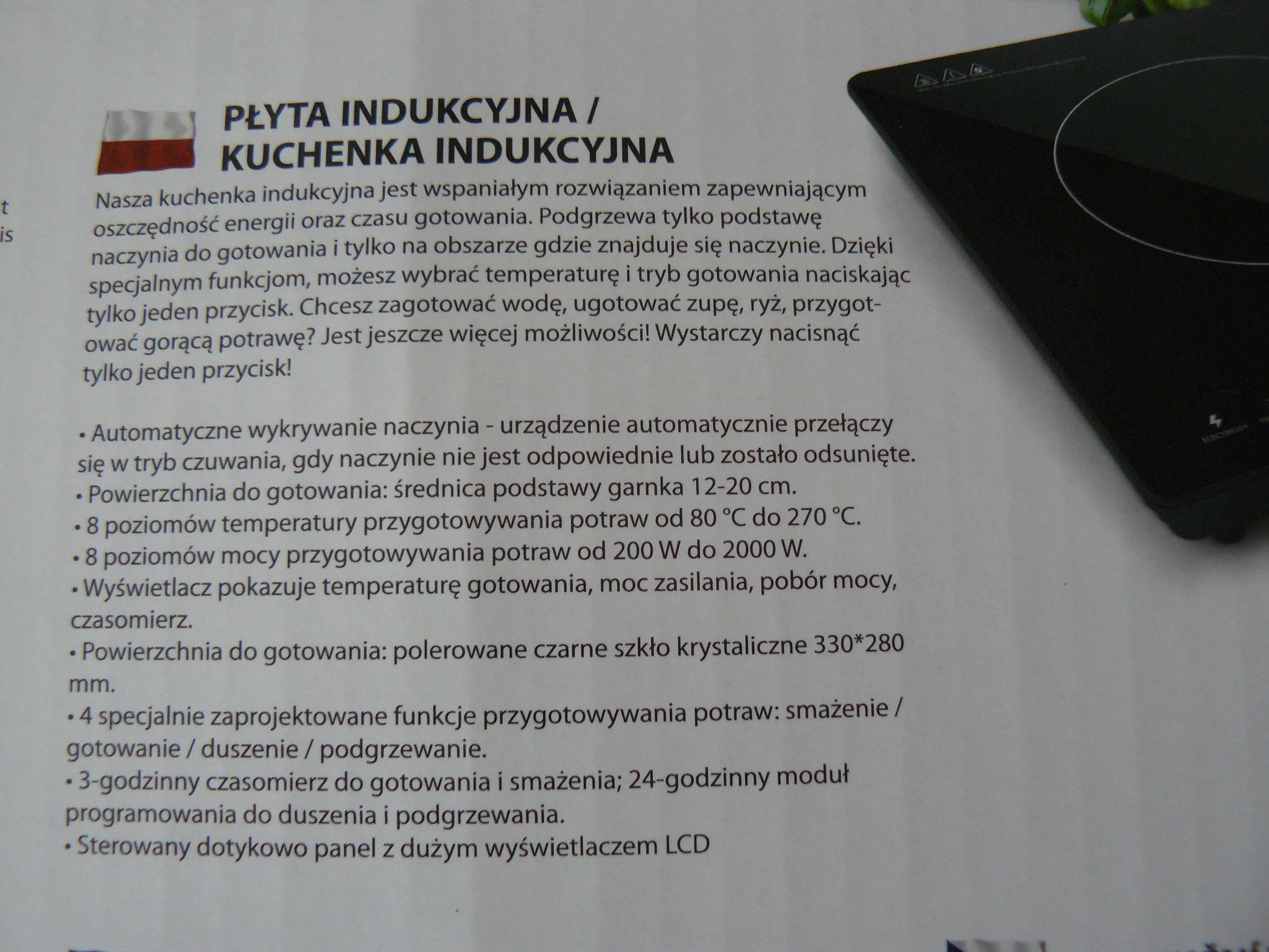 Kuchenka płyta indukcyjna grzewcza działka dom