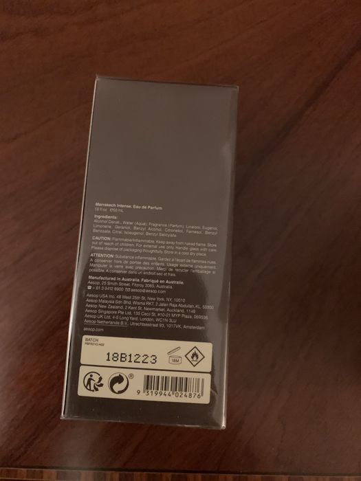 Brand New Aesop Marrakech Intense Perfume