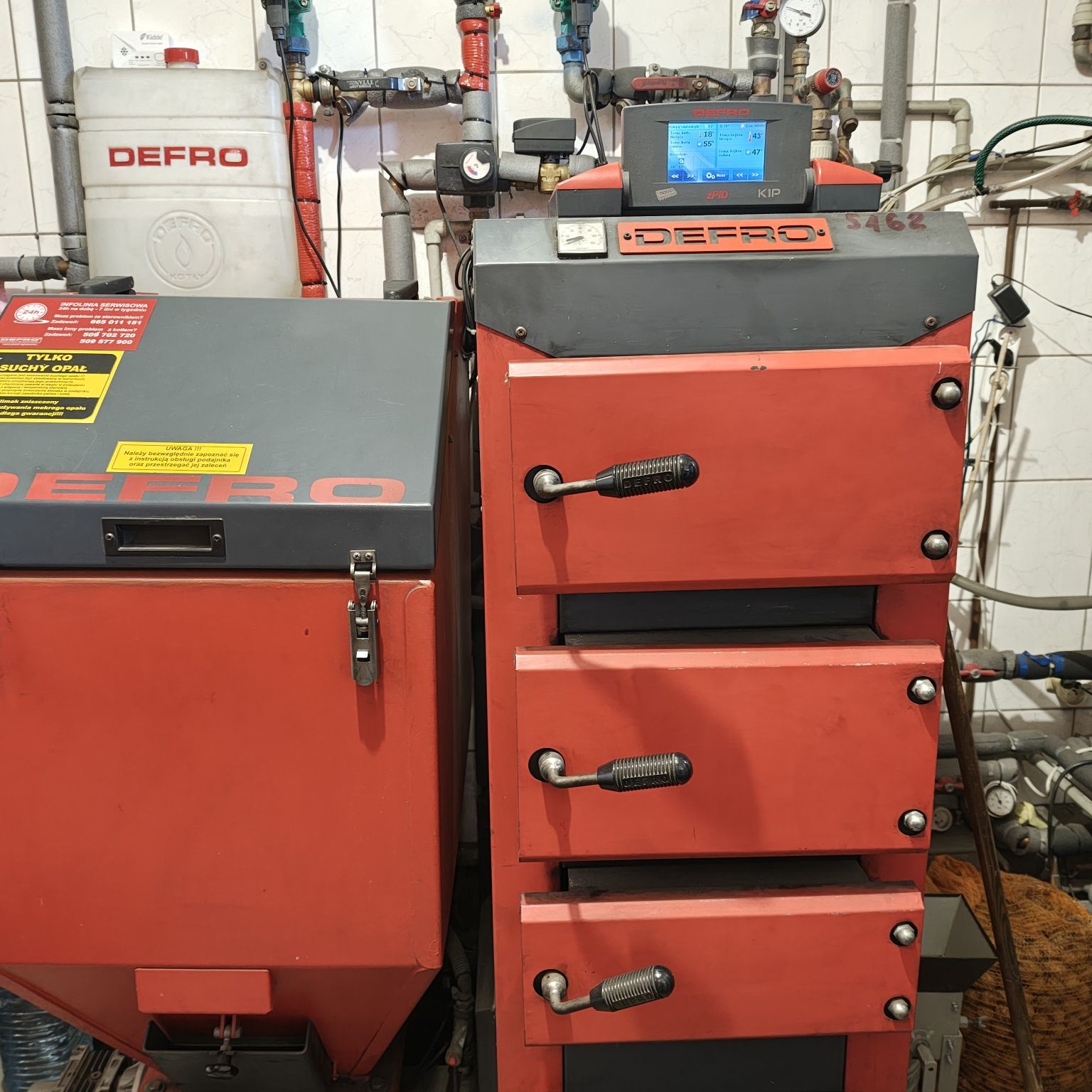 Piec Defro Duo 20kW komplet części
