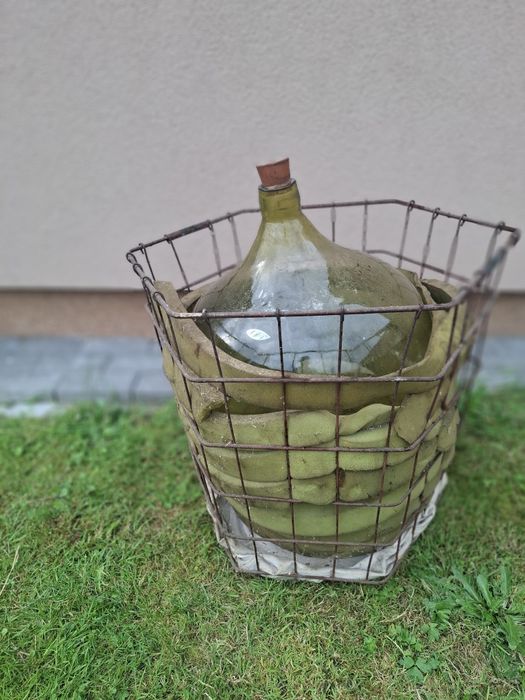 Butla balon na wino 40+litrów  prl oliwkowa
