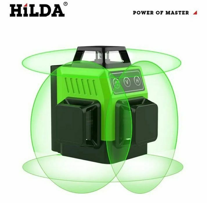 Poziomica laserowa Hilda 12 linii 3D laser krzyżowy 360 Laser