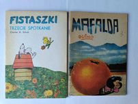 Komiksy „Fistaszki trzecie spotkanie” Ch. M. Schulz i „Mafalda” Quino