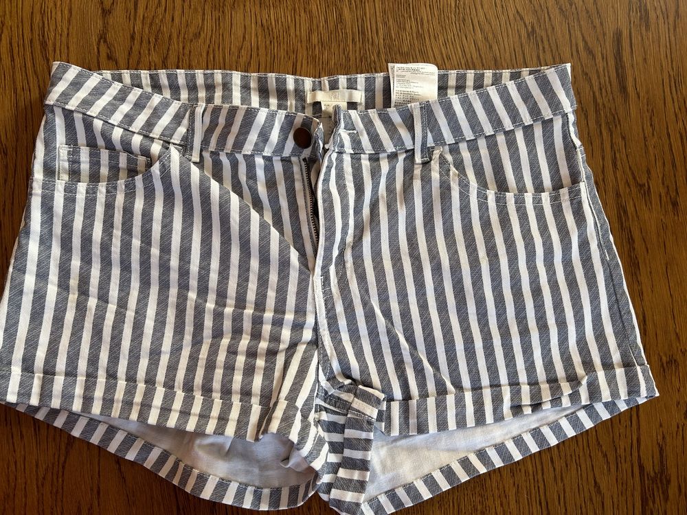 Spodenki H&M damskie paski nowe M 38