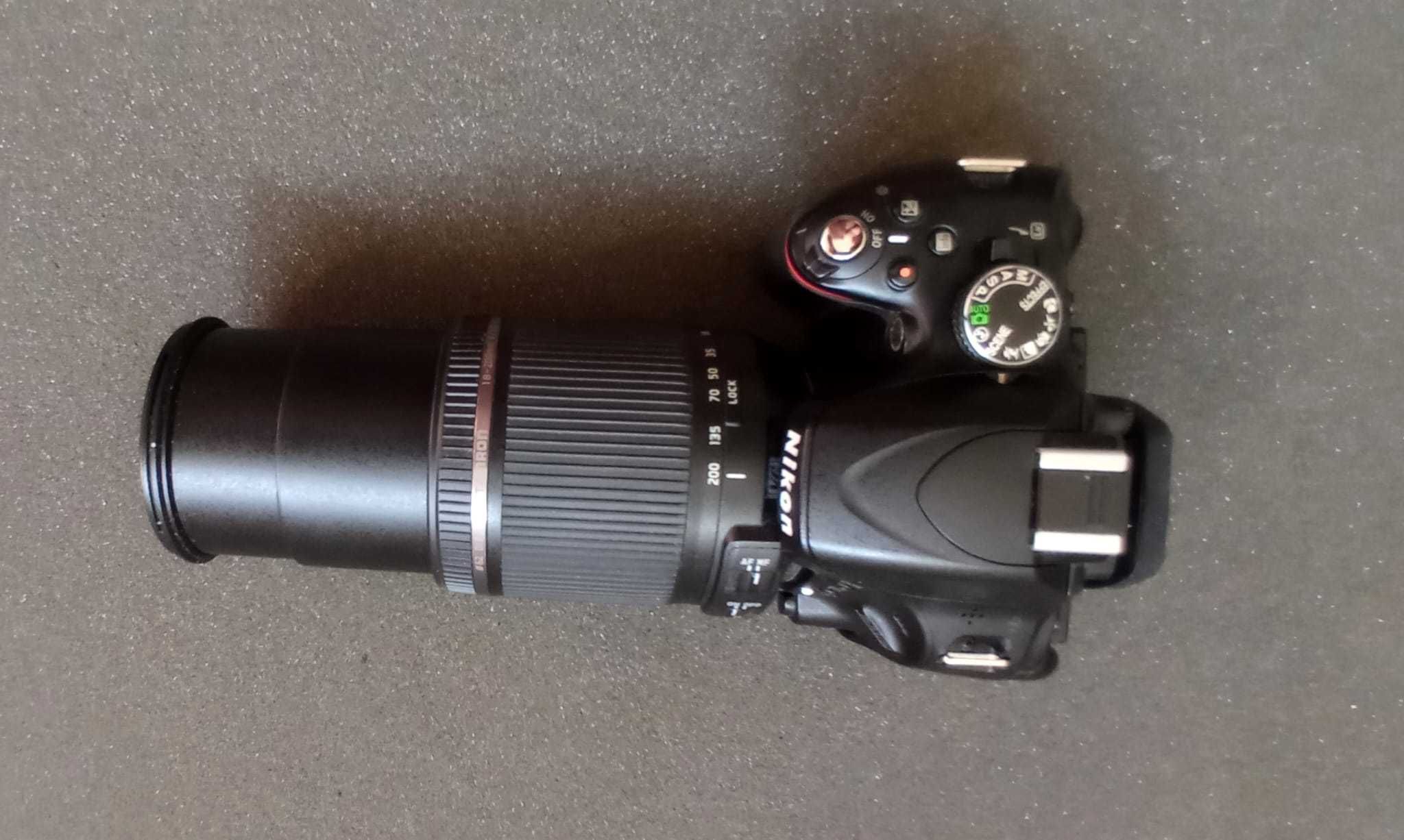 Camera Nikon D5100 + Tamron 18-200mm VC + Cartão SD 8GB