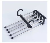 Wysuwany wieszak wiszący na spodnie 5par metalowy