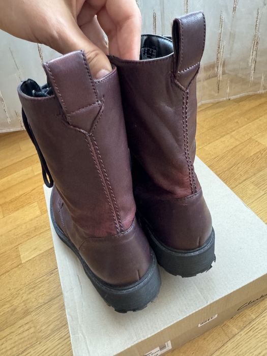 Жіночі шкіряні демі чобітки черевики clarks 40 розмір