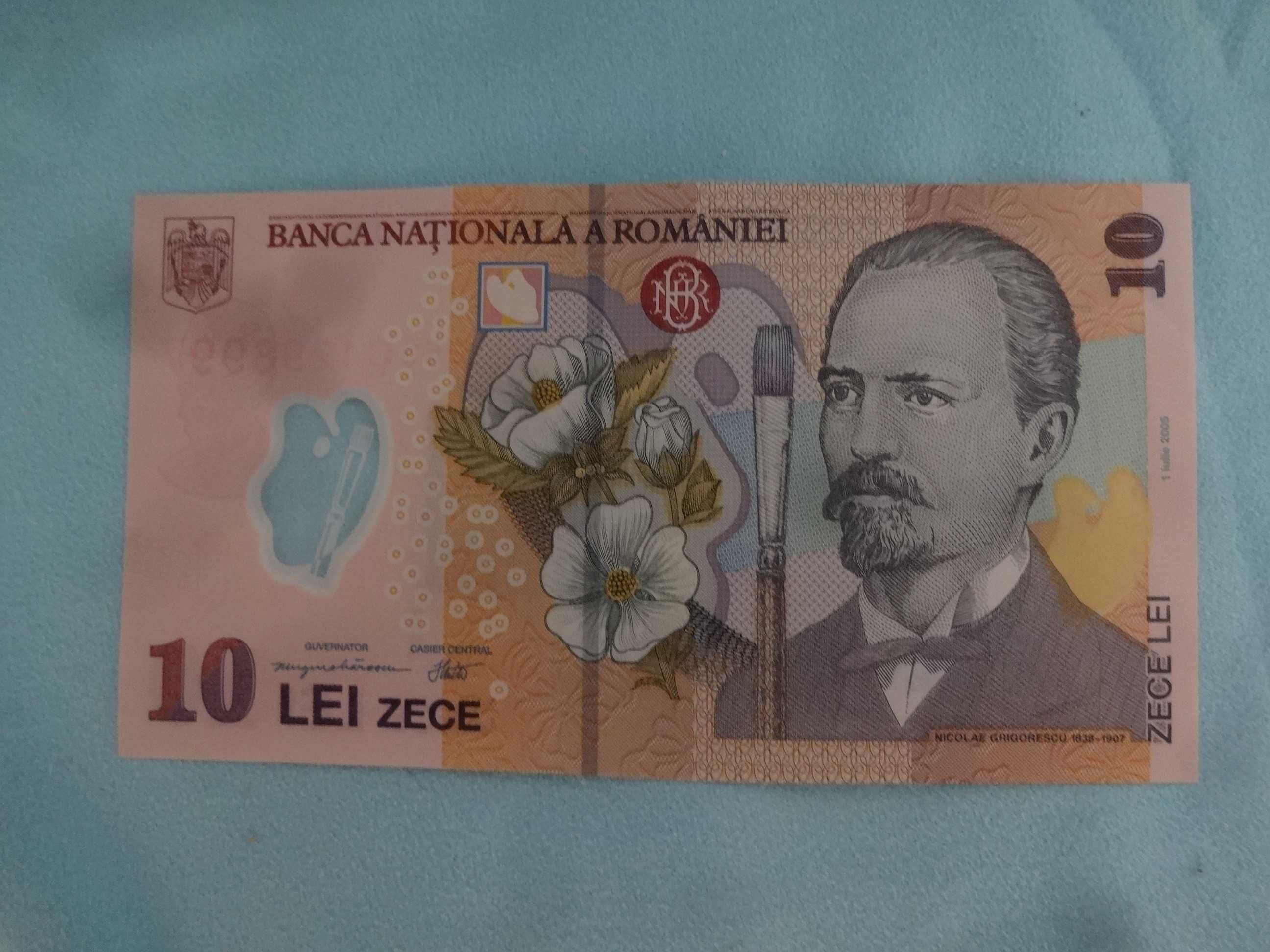Banknot Rumunia 10 LEI 2005 seria 059 C (bardzo dobry stan)