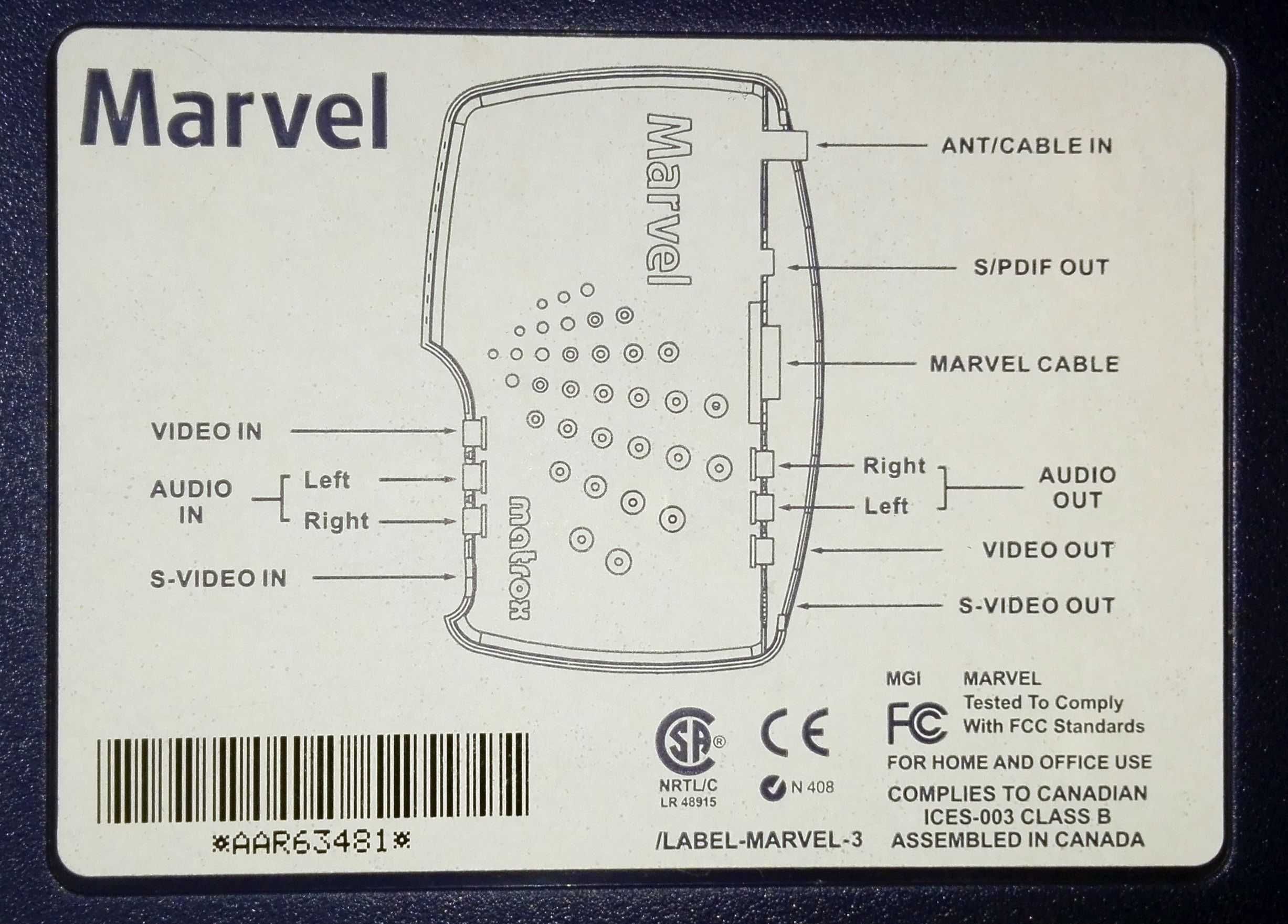 Matrox Marvel G200-TV (incompleto)