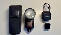 Lampa Quadralite stroboss V1 S + wyzwalacz Godox x3