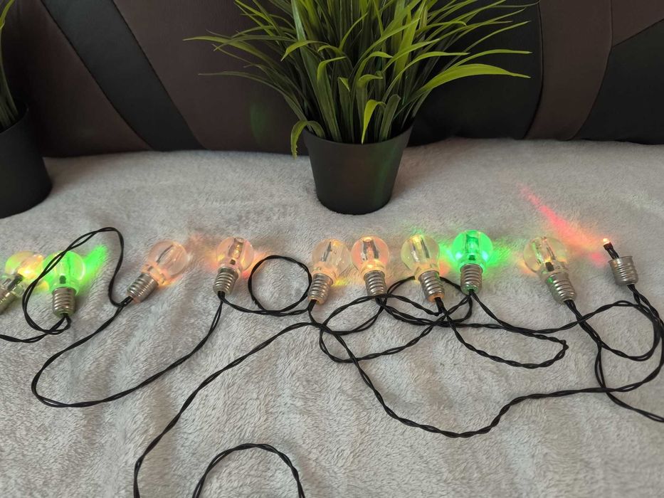 Lampki wielokolorowe LED + Panel solarny