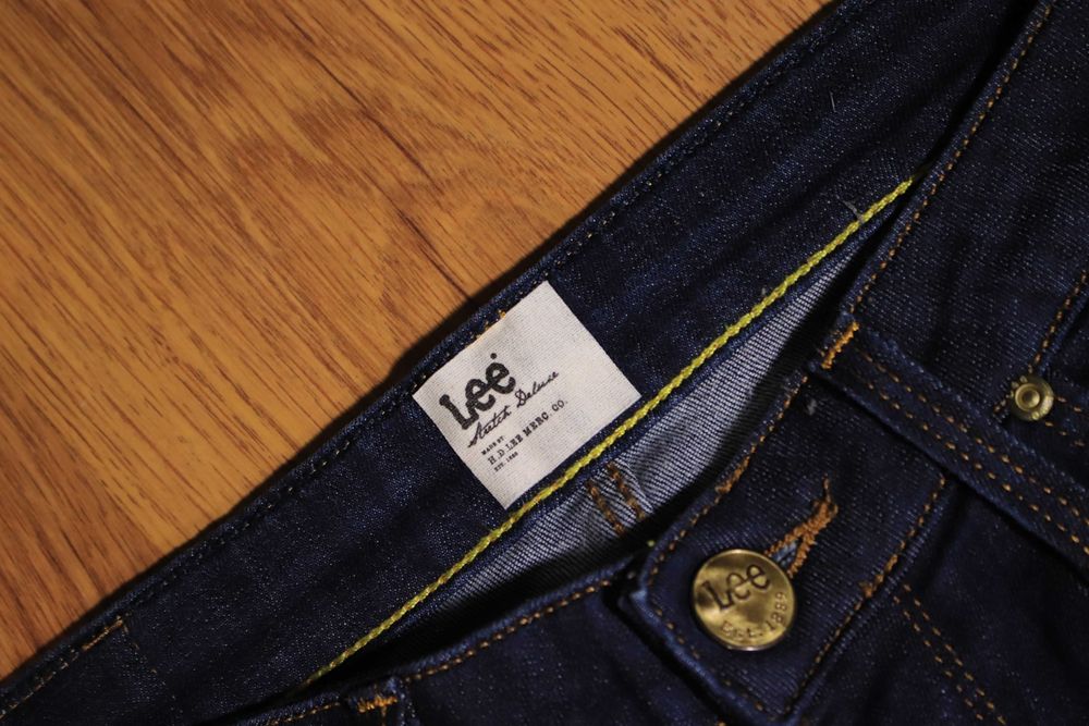 Spodnie Lee r. W27 Skyler jeansowe ciemne niebieskie długie