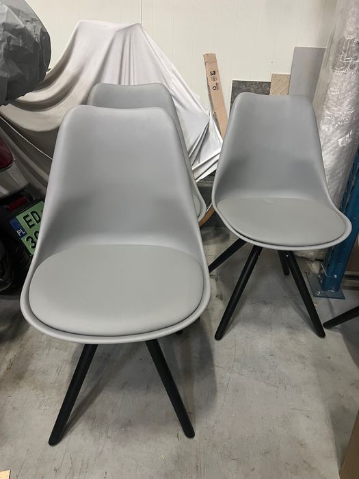 Krzesła eko-skóra, komplet 4 szt.