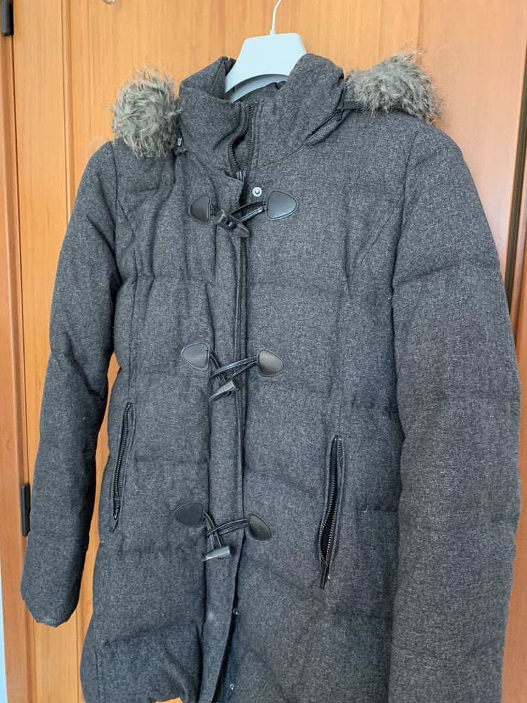 Casaco inverno senhora cinzento Mango M