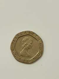 Moeda Rara Reino Unido 20 twenty pence, (1983)