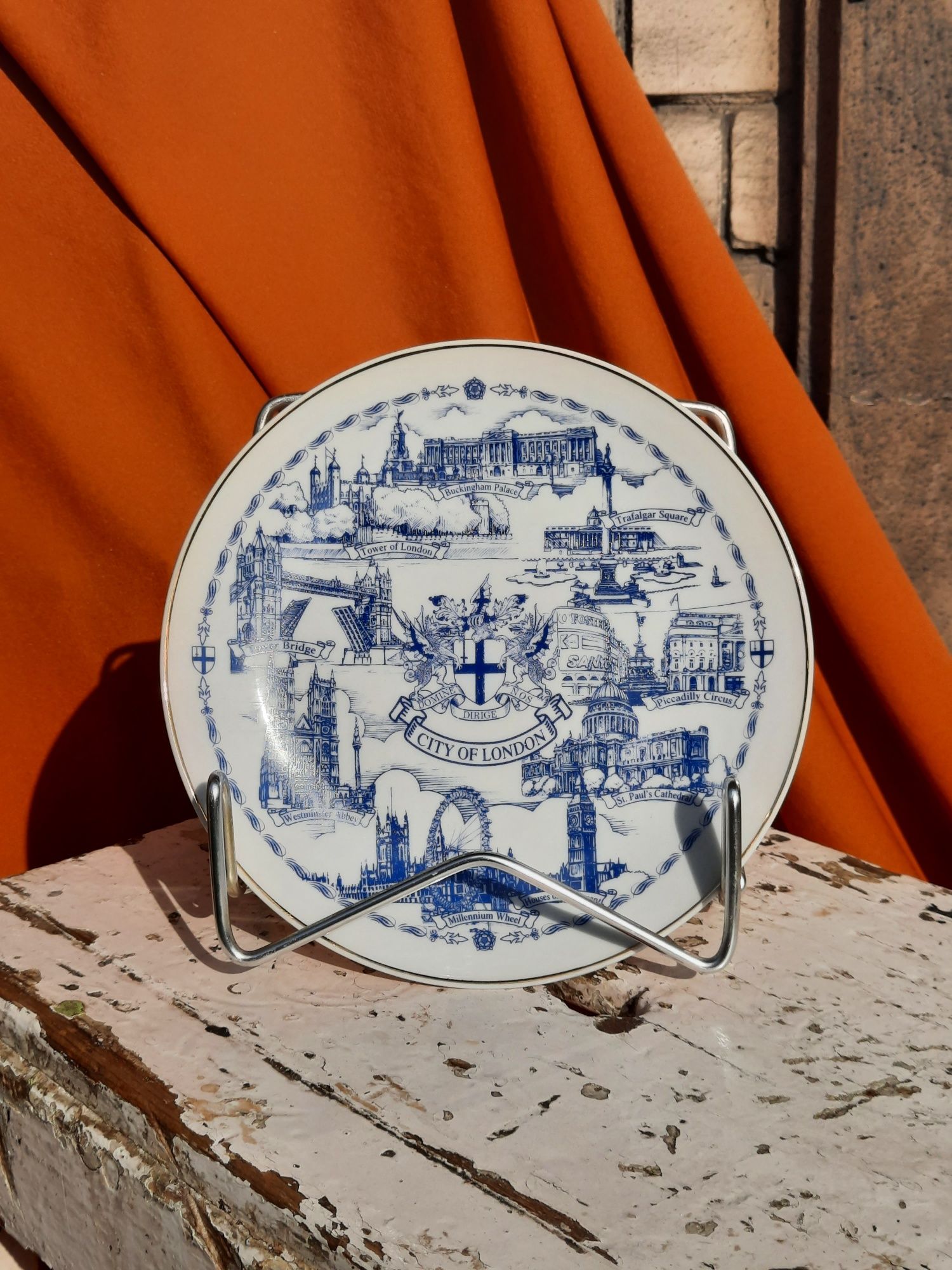Talerz londyn anglia porcelana