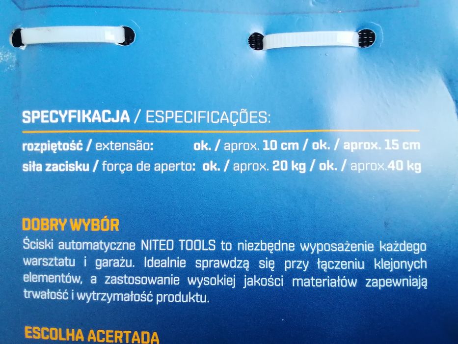 Zestaw ścisków, rozpieraków automatycznych 4 szt Nowe