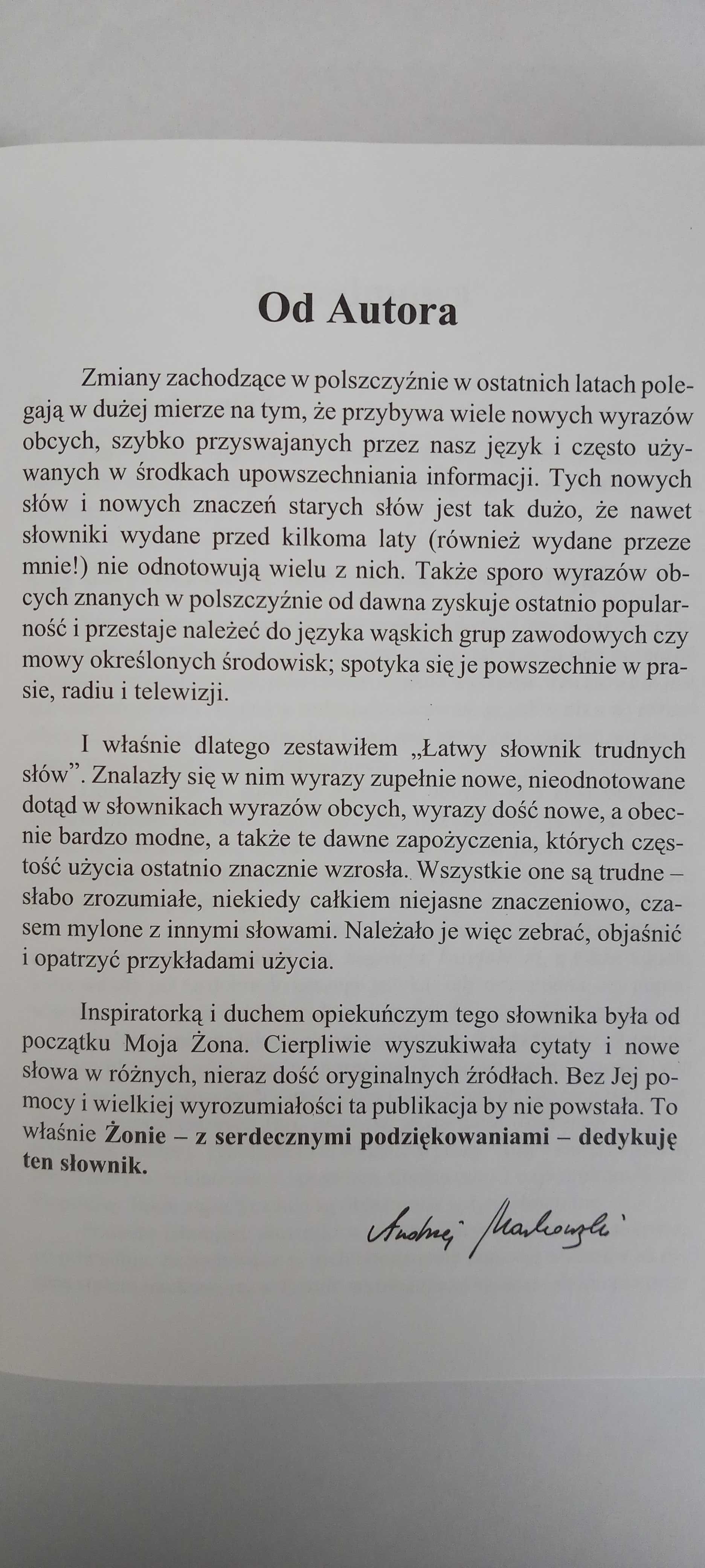 "Łatwy słownik trudnych słów" Andrzej Markowski