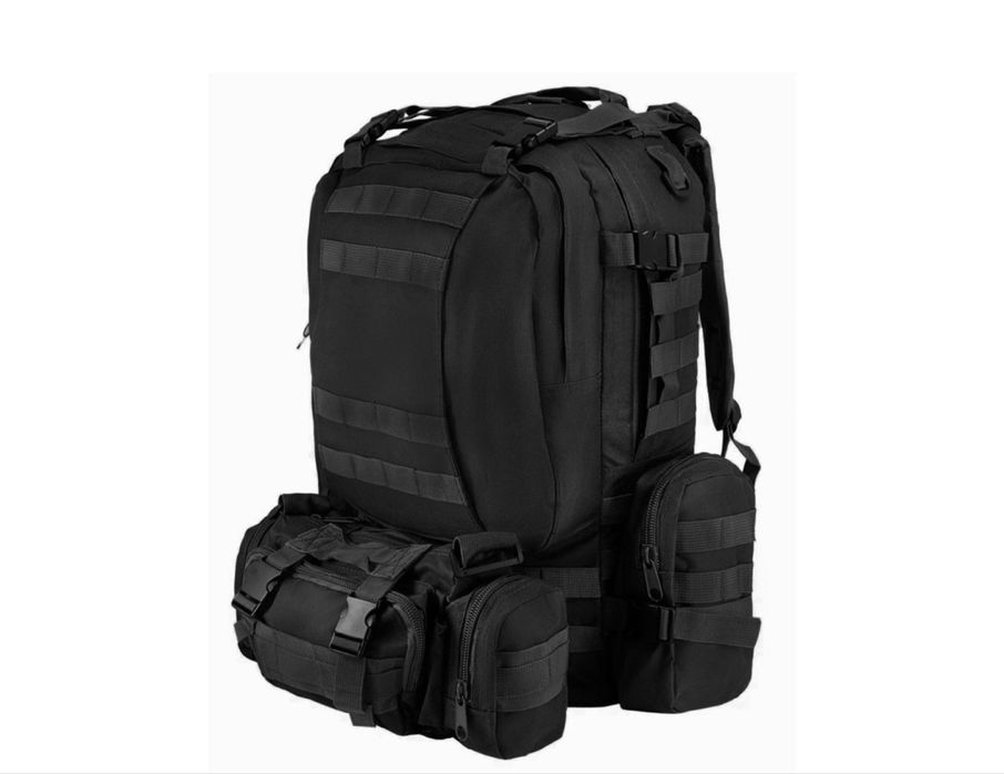 Тактичний штурмовий рюкзак з підсумками на 55 л
