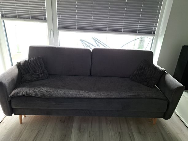 Sofa rozkładana szara