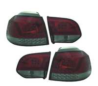 FAROLINS TRASEIROS LED PARA VOLKSWAGEN VW GOLF 6 MK VI 08-12 VERMELHO ESCURECIDO