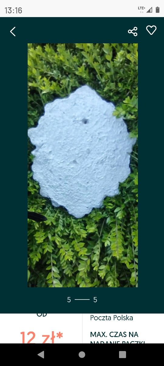 Rzeźba Ozdoba ogrodowa betonowa płaskorzeźba  gnom wysyłka gratis!